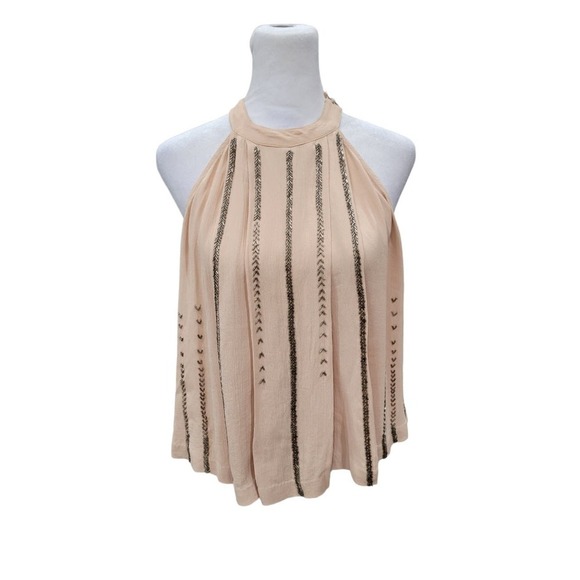 Free People Womens Shimmer and Shine Beaded Tank Top Size XS - Picture 2 of 12